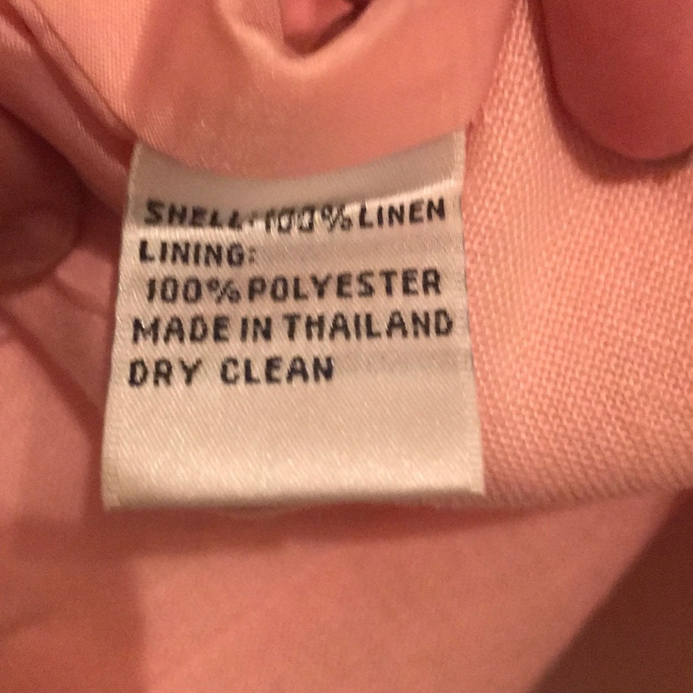 Talbots 100% Irish Linen Pink Cropped Jacket - Picture 4 of 7